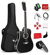 Amazon.com: Vangoa 12 String Acoustic Guitar, 42 Inch Full